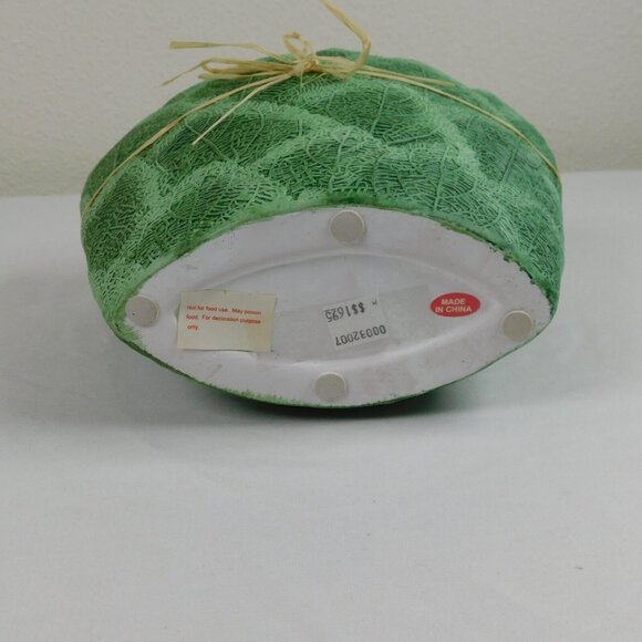 Green Leaves Design Embossed Decorative Display Tabletop Indoor/Outdoor Vase Bow - Picture 9 of 9